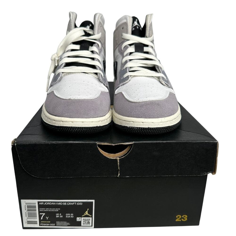 💎✨NEW IN BOX✨💎NIKE Jordan 1 MID SE Craft (GS) - Picture 5 of 10